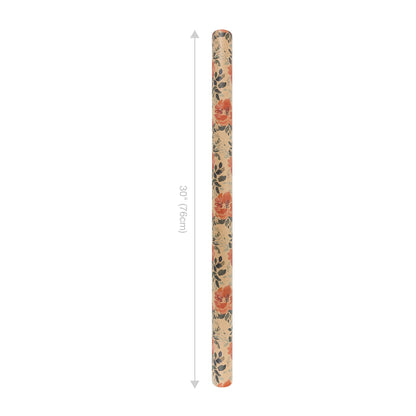 Kraft Pink Floral - 30" x 10' Wrapping Paper