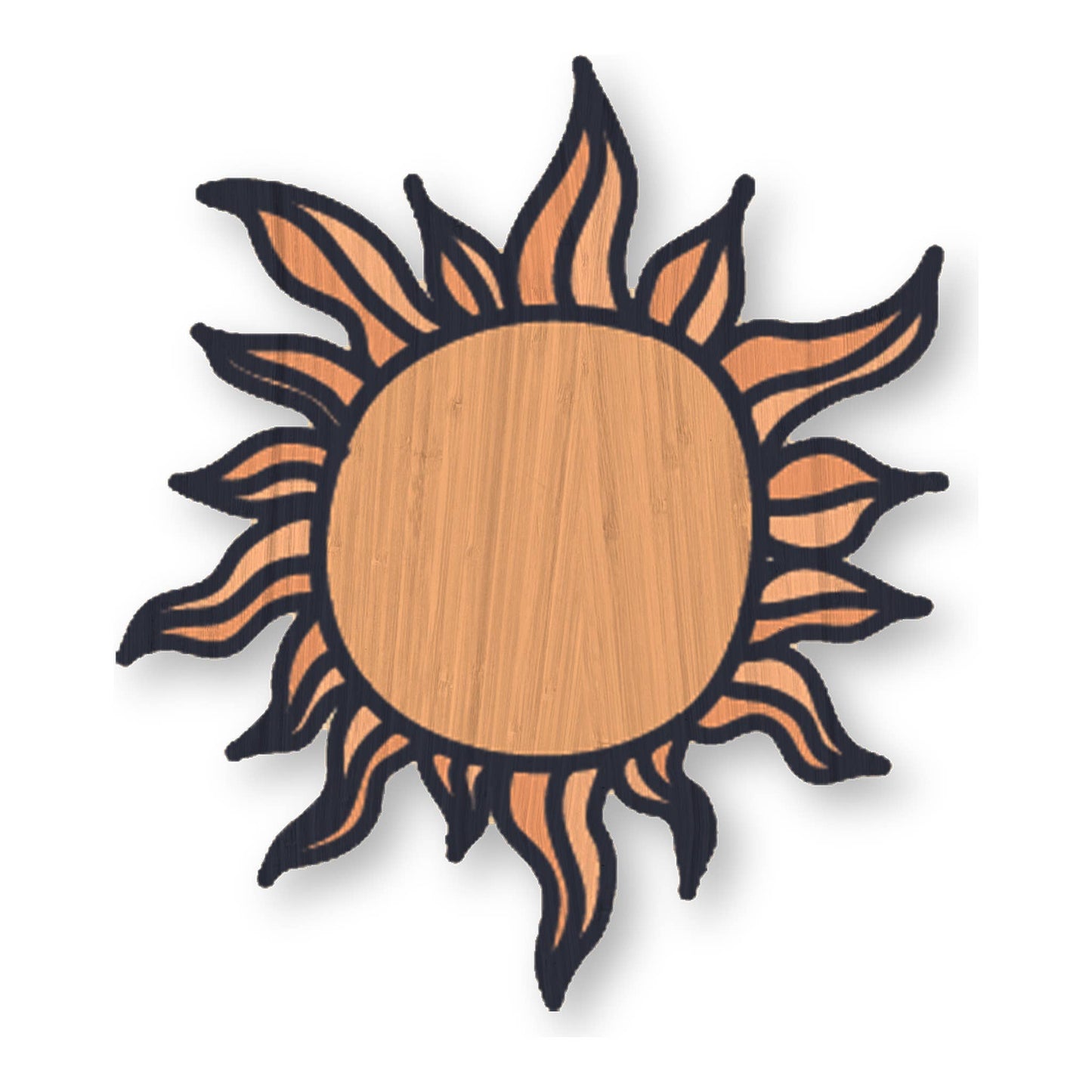 Sun - Bamboo Wood Sticker