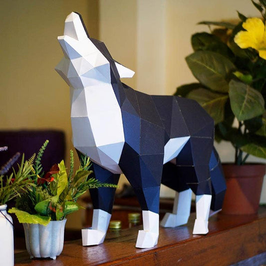 Wolf 3D PaperCraft Origami Model, Paper Animal Art