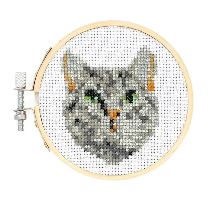 Cat Mini Cross Stitch Kit - Kikkerland