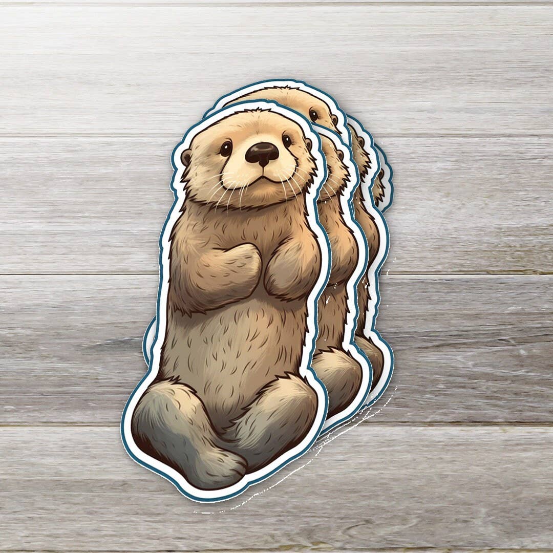 Floating Otter Sticker