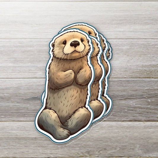 Floating Otter Sticker