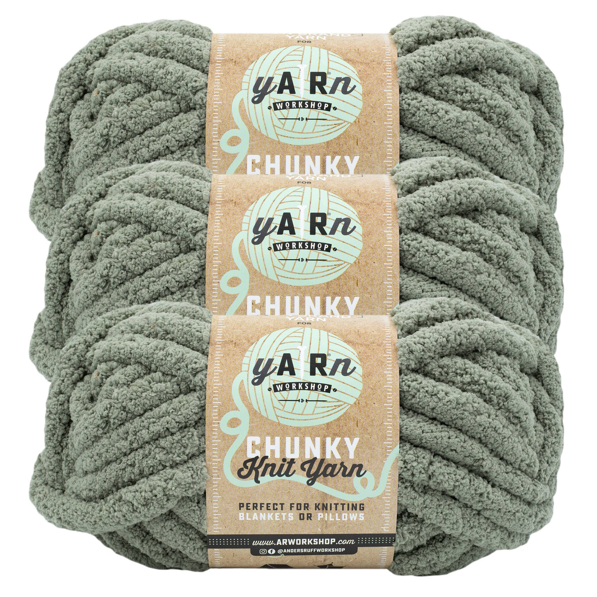 Lion Brand Yarn AR Workshop Chunky Knit 3 Pack: Python