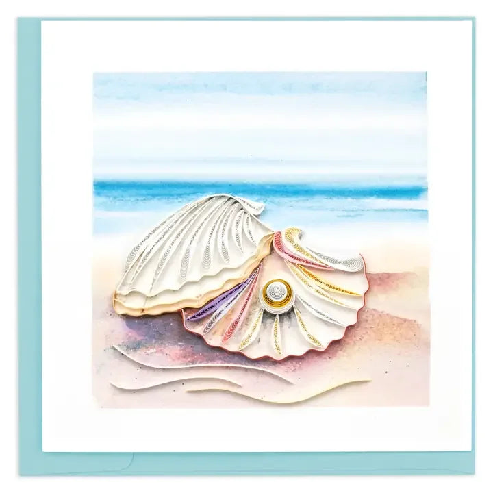 Seashell & Pearl Quilling Card