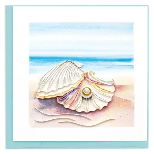 Seashell & Pearl Quilling Card