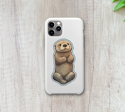 Floating Otter Sticker