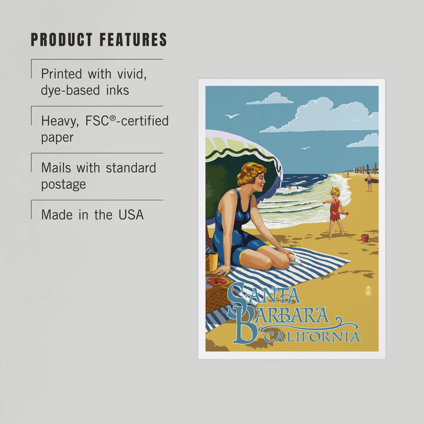 Santa Barbara Postcards - Beach Picnic