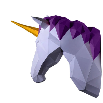 Unicorn 3D Papercraft Wall Art, Animal Origami Model
