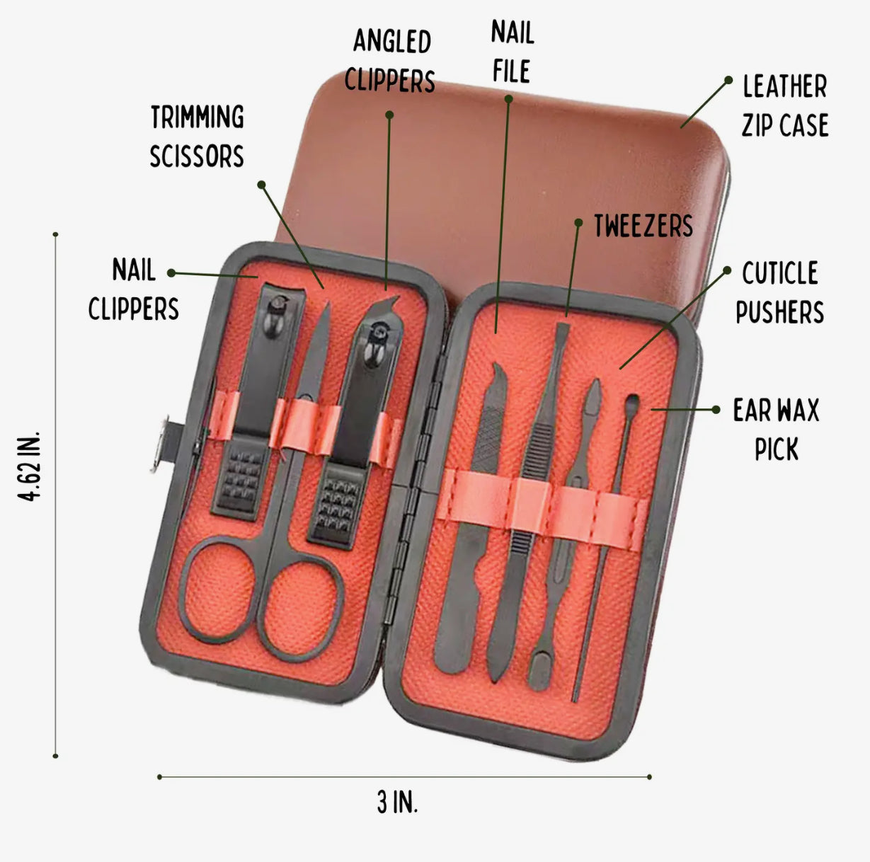 Classy Care 7 piece - men’s Grooming & manicure kit