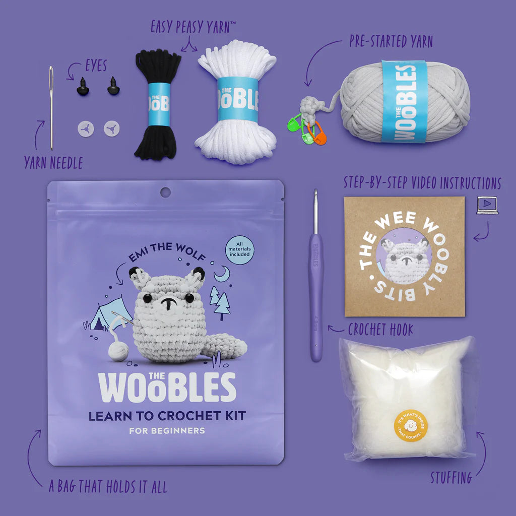 Emi the Wolf - Woobles Crochet Kit
