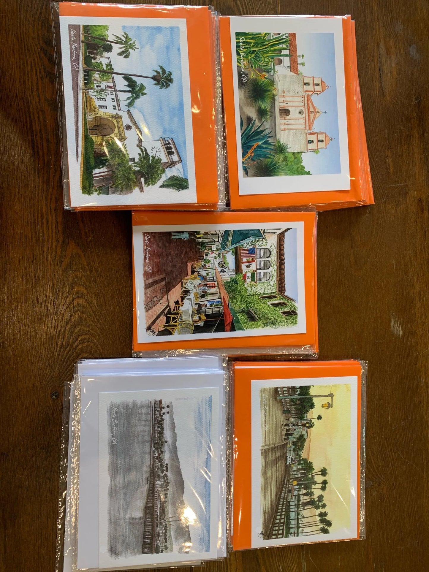 Work of Arturo - Watercolor Santa Barbara Cards
