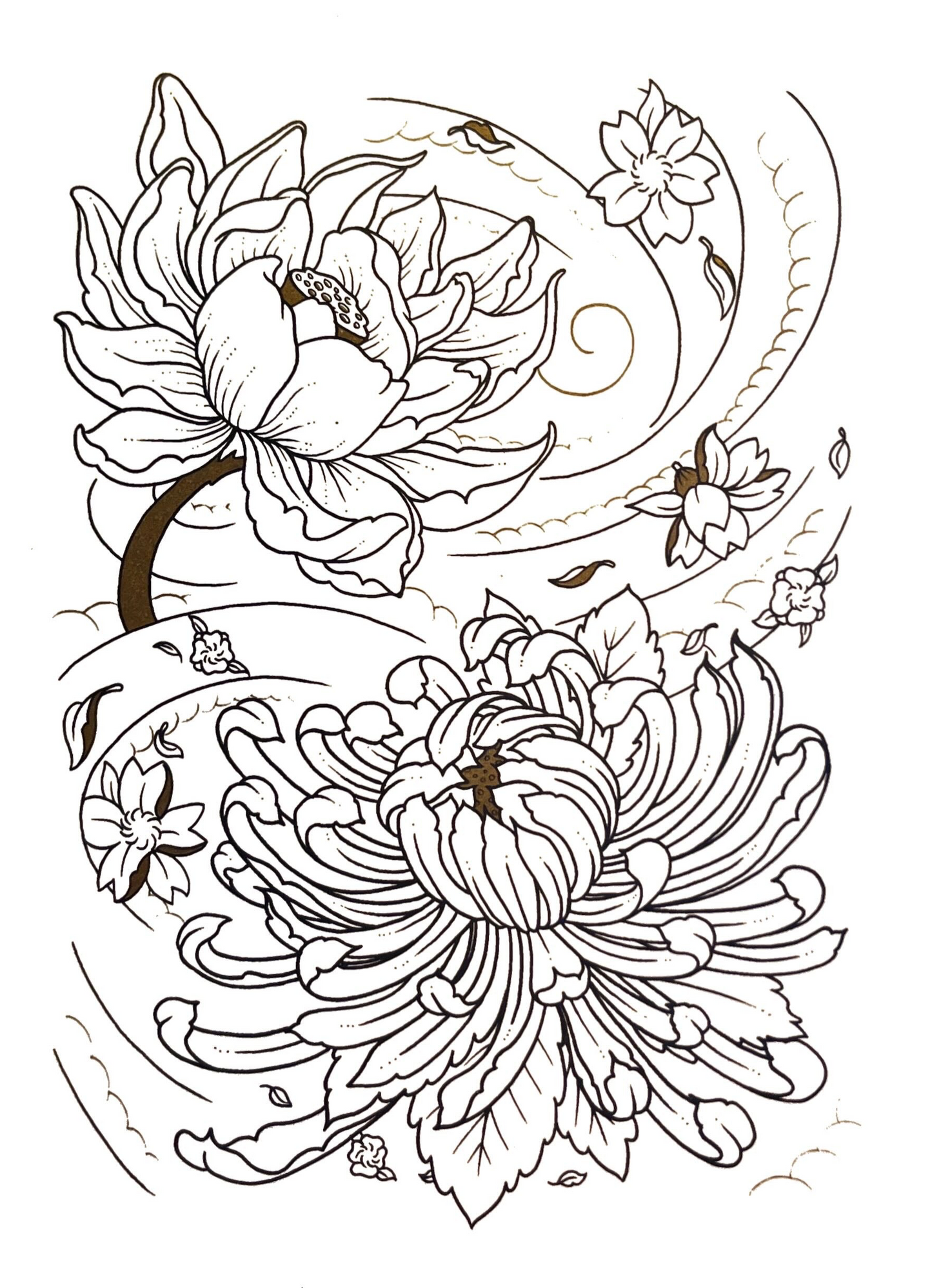 Tattoo Color-In Postcards