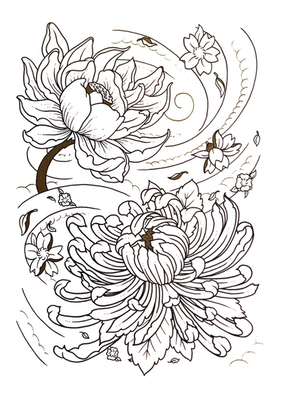 Tattoo Color-In Postcards