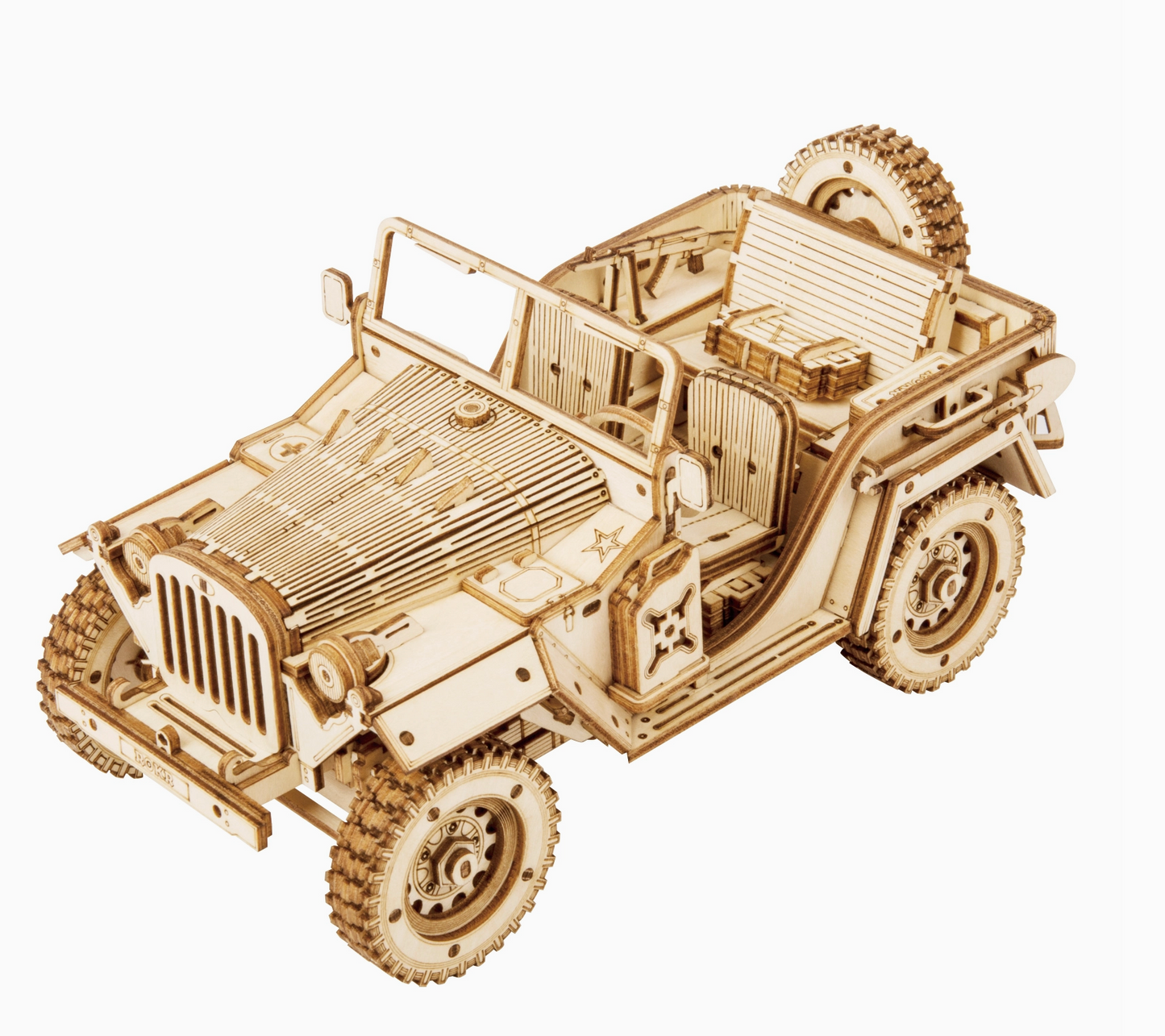 3D Wooden Puzzle - Army Field Car