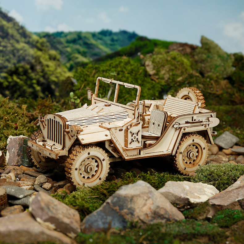 3D Wooden Puzzle - Army Field Car