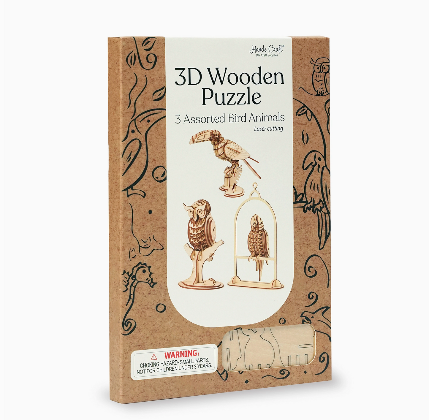 3D Wooden Puzzle - Assorted Birds