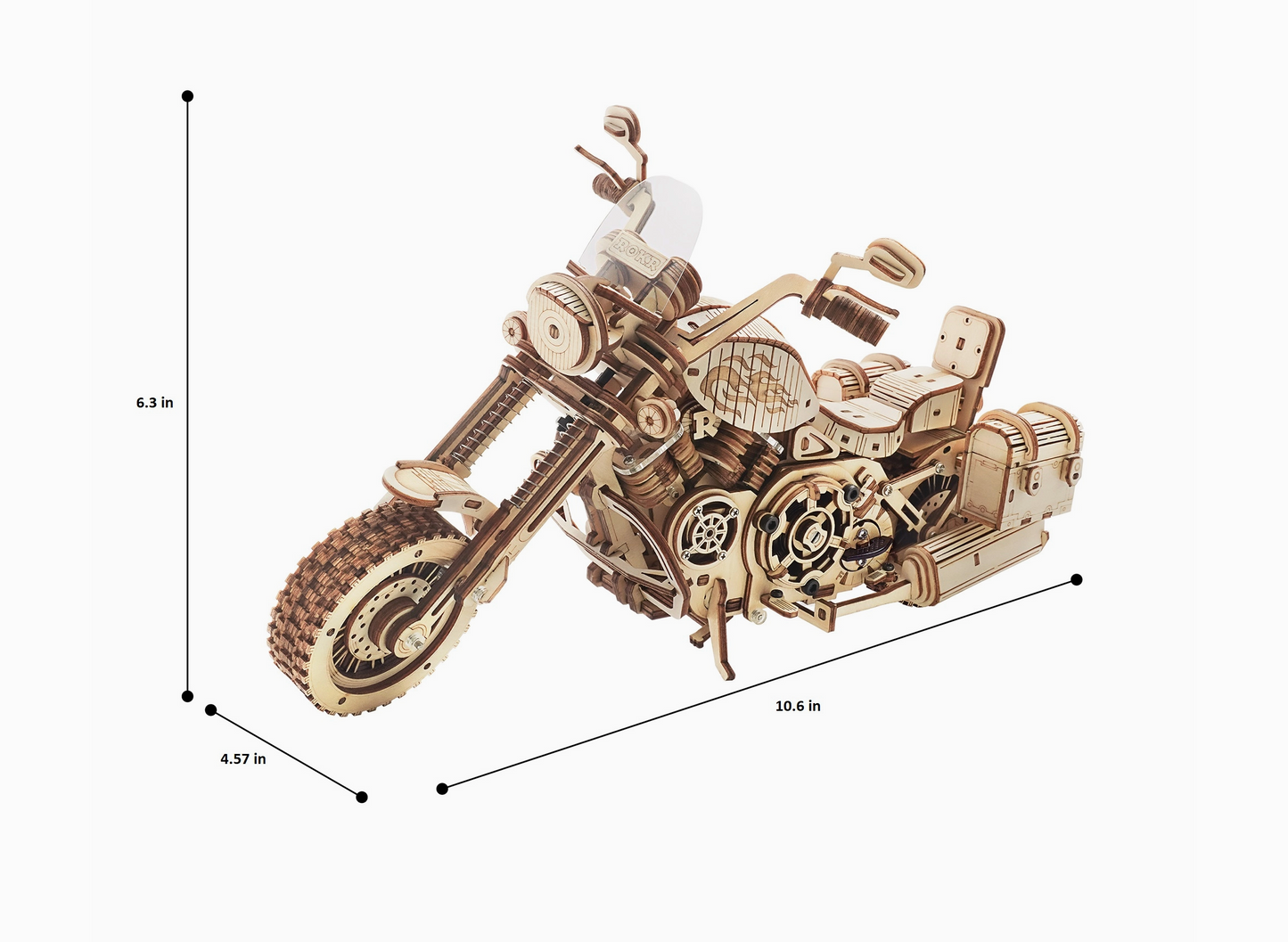 3D Woden puzzle - Cruiser Motorcycle
