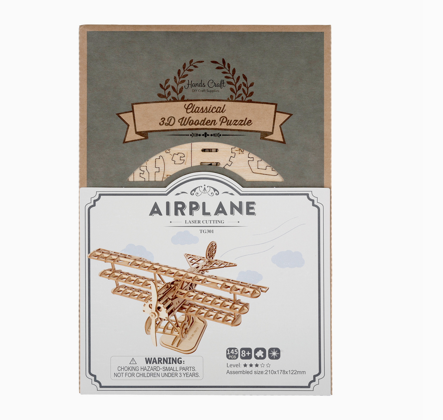 3D Wooden Puzzle - Airplane