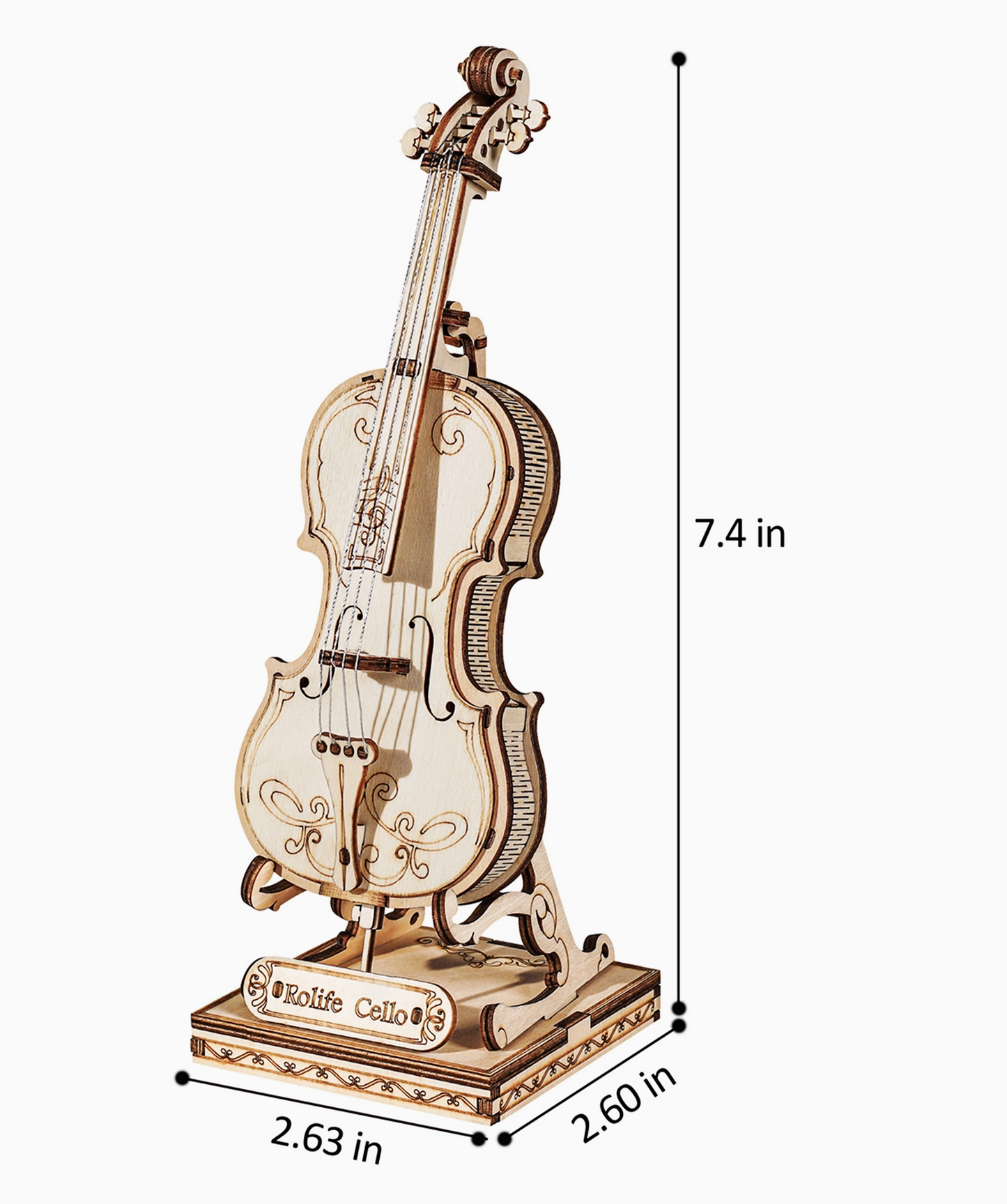 3D Wooden Puzzle - Cello