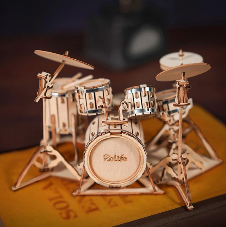 3D Wooden Puzzle - Drum Kit