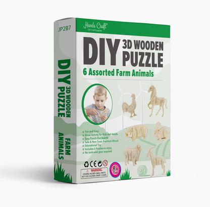 3D Wooden Puzzle - Farm Animals