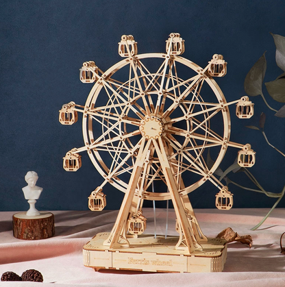 3D Wooden Puzzle - Ferris Wheel Music Box