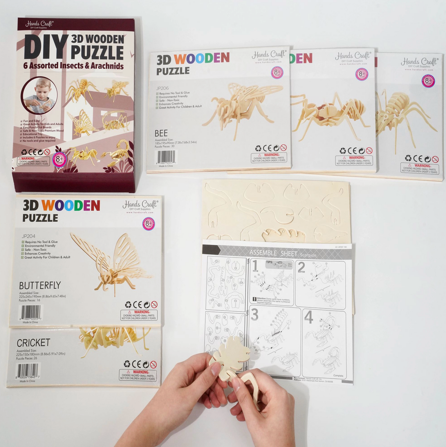 3D Wooden Puzzle - Insects