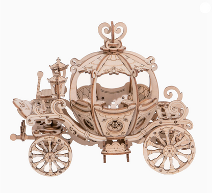 3D Wooden Puzzle - Pumpkin Cart