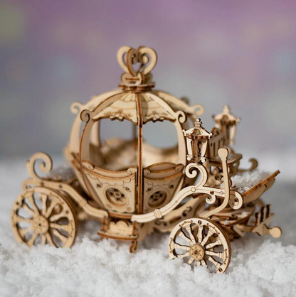 3D Wooden Puzzle - Pumpkin Cart