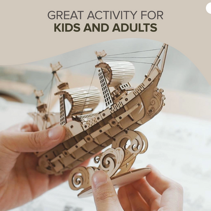 3D Wooden Puzzle - Sailing Ship