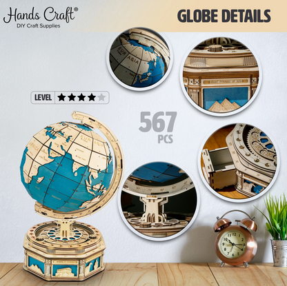 3D Wooden Puzzle - The Globe