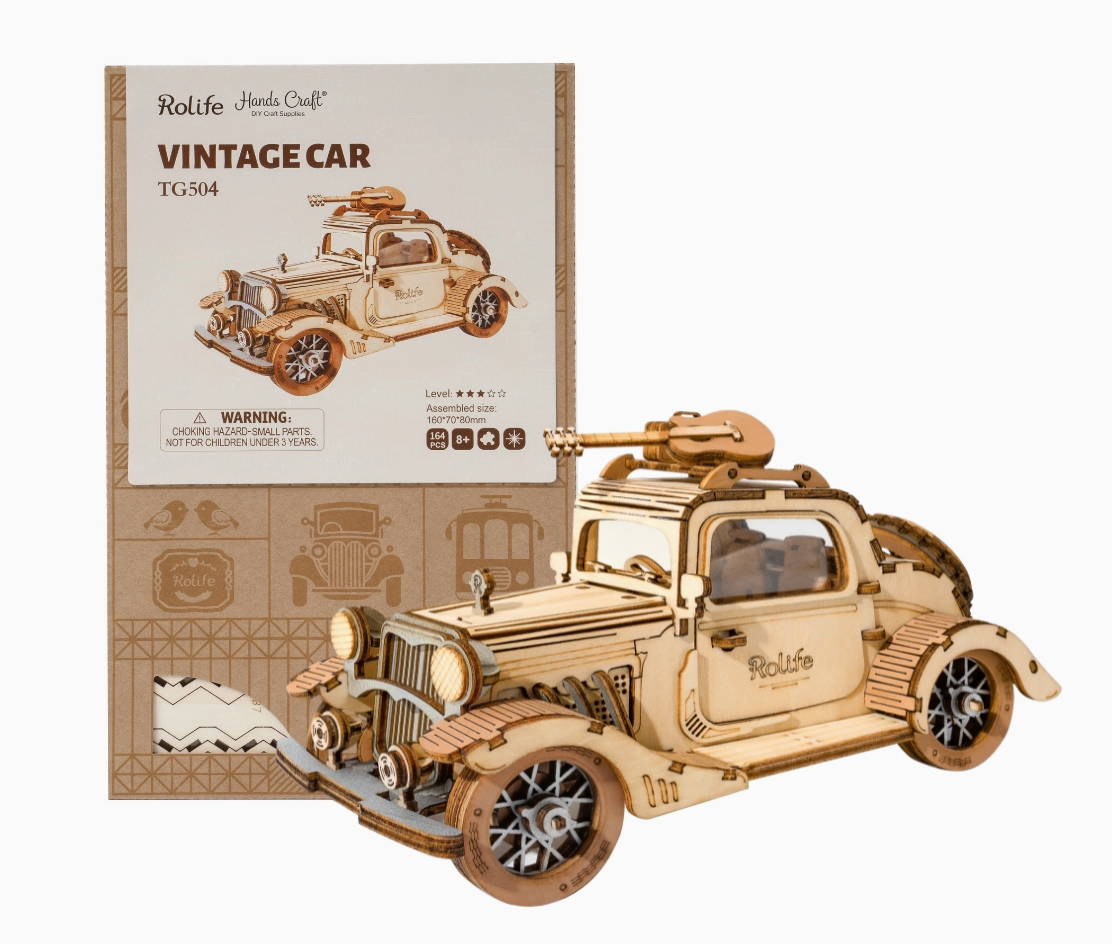 3D Wooden Puzzle - Vintage Car