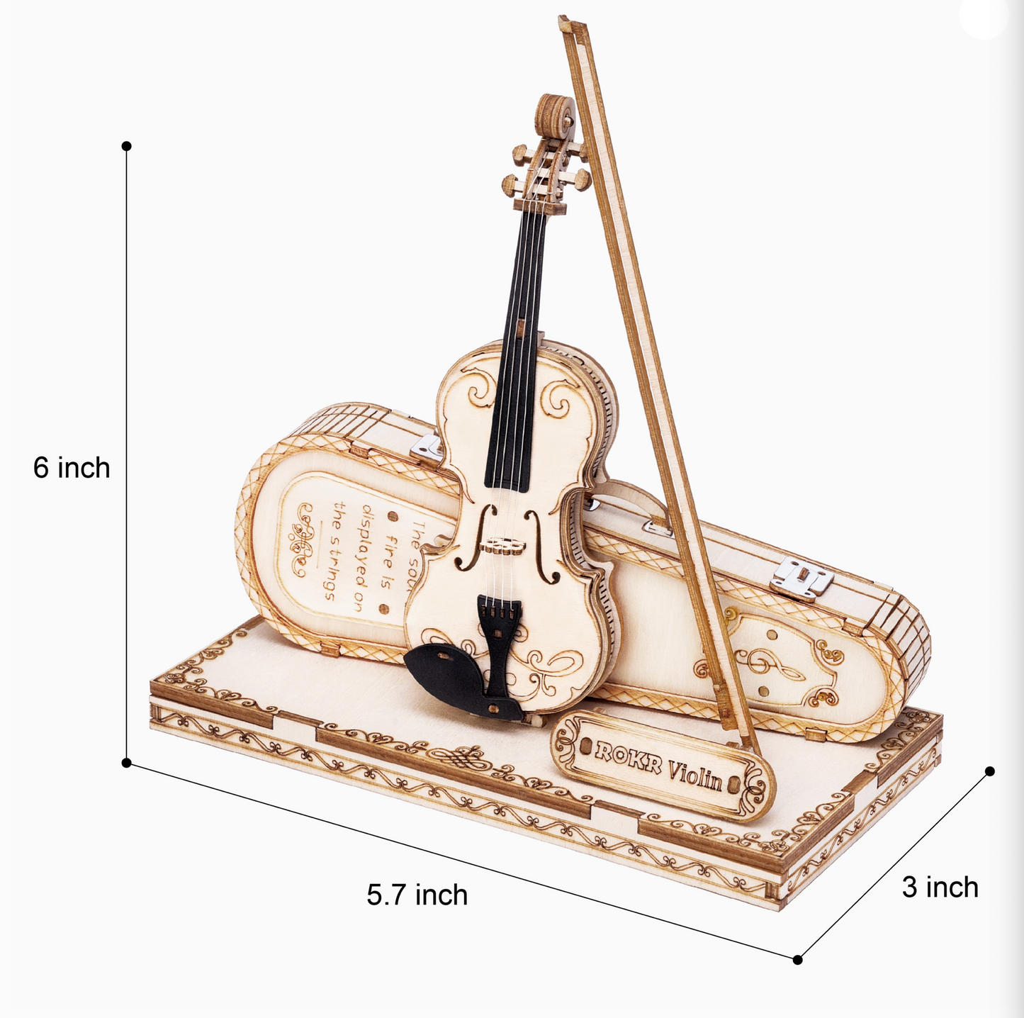 3D Wooden Puzzle - Violin