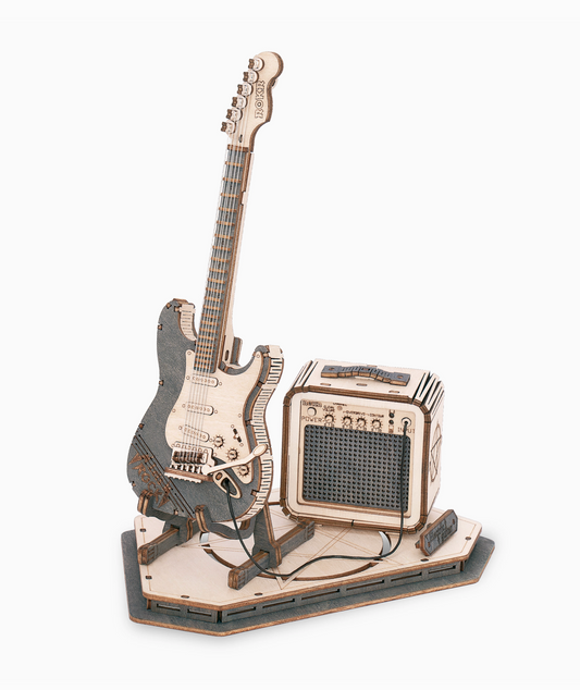 3D Wooden Puzzle - Electric Guitar
