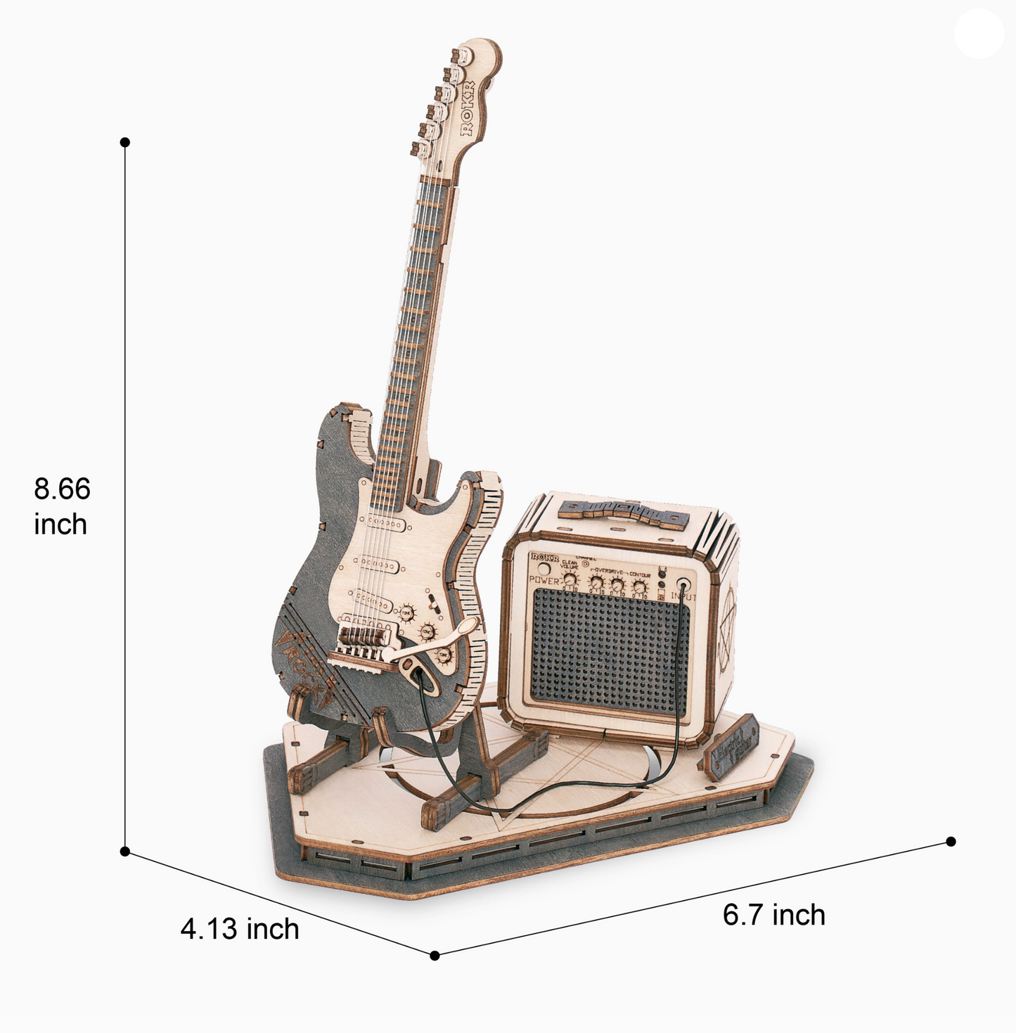 3D Wooden Puzzle - Electric Guitar