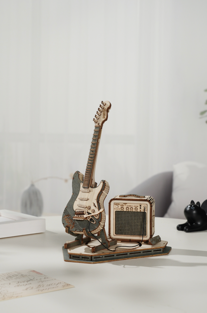 3D Wooden Puzzle - Electric Guitar