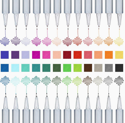 Colored Fineliner Pens - Set of 24