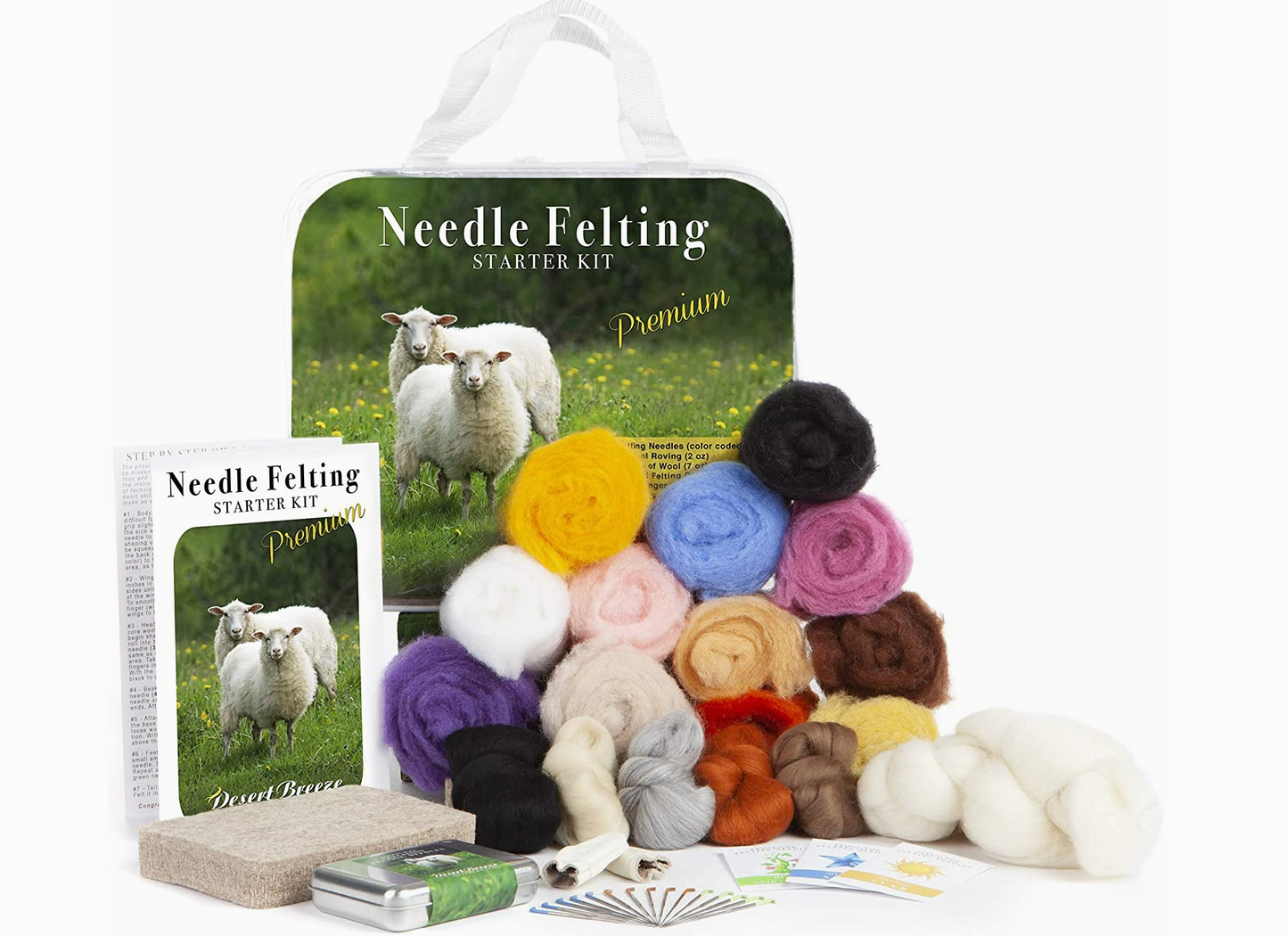 Complete Needle Felting Set with Tin