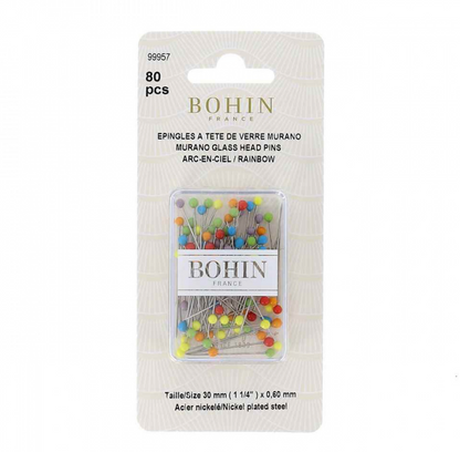 Glass Head Pins (Rainbow)