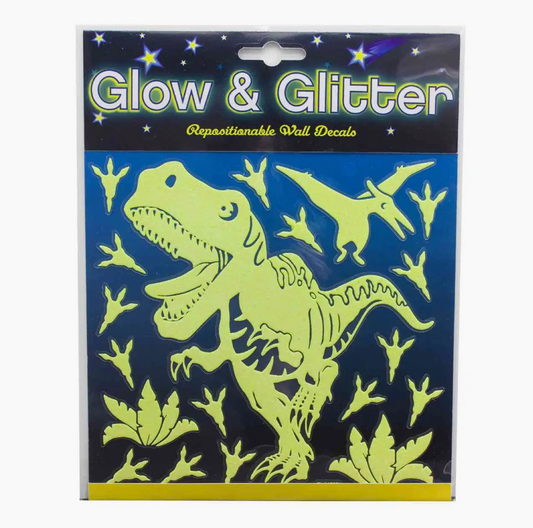 Glow & Glitter Dinosaur Wall Decals