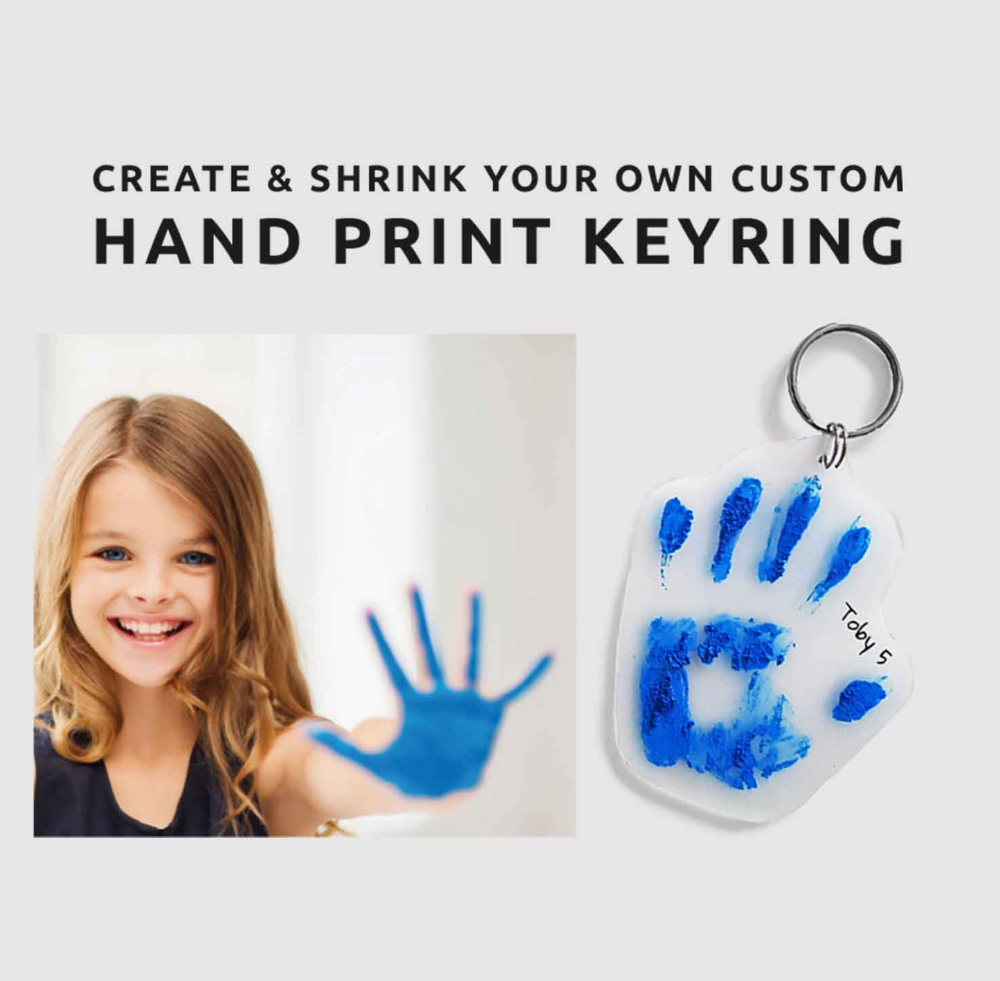 Hand Print Shrink Key Chain Kit