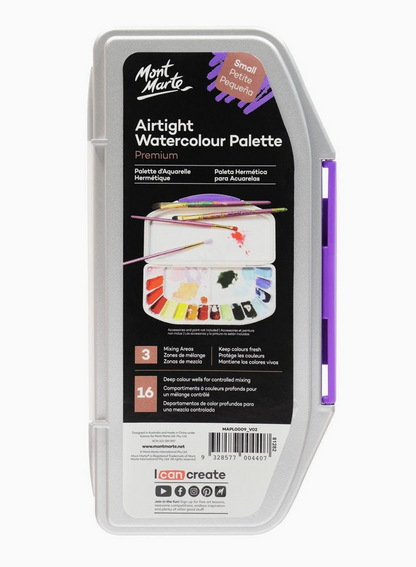 Airtight Watercolor Palette Premium 16 Slot Small