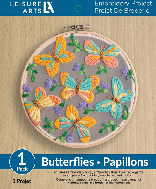 Butterflies 6" Embroidery Kit