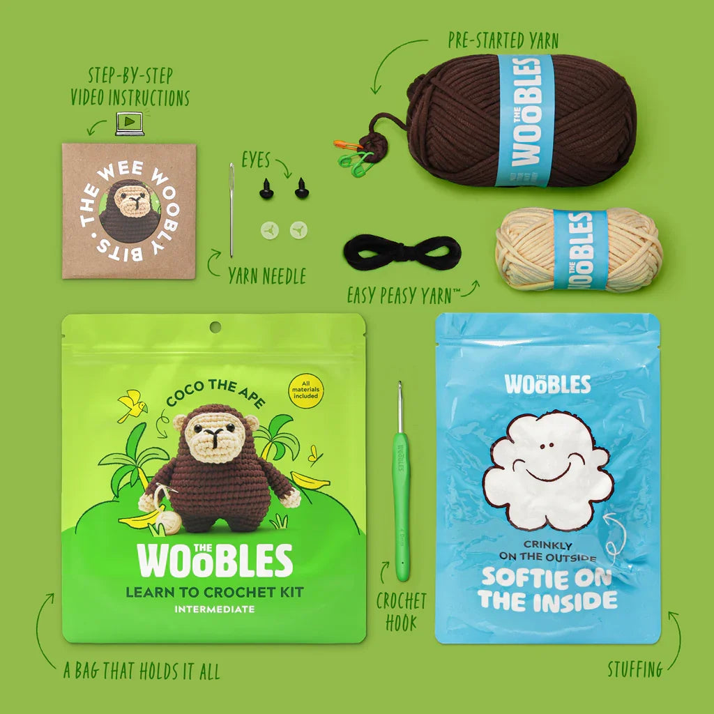 Coco The Ape - The Woobles Crochet Kit