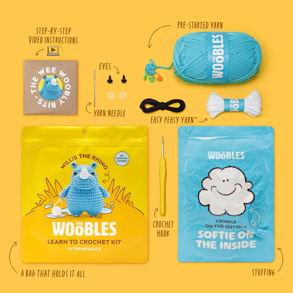 Willis The Rhino - The Woobles Crochet Kit