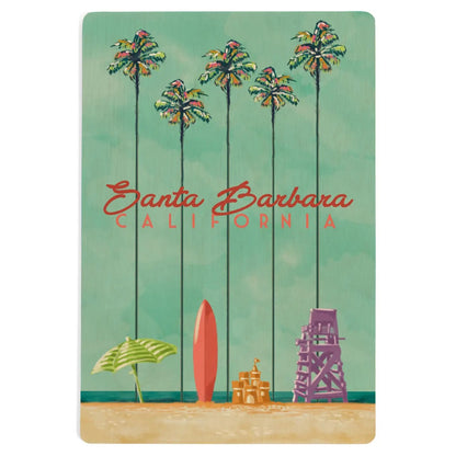 Santa Barbara Wood Postcard
