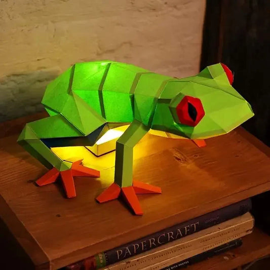 Unique Frog Table Lamp Papercraft Origami Model