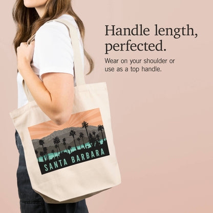 Palm Trees and Mountain Santa Barbara Tote Bag