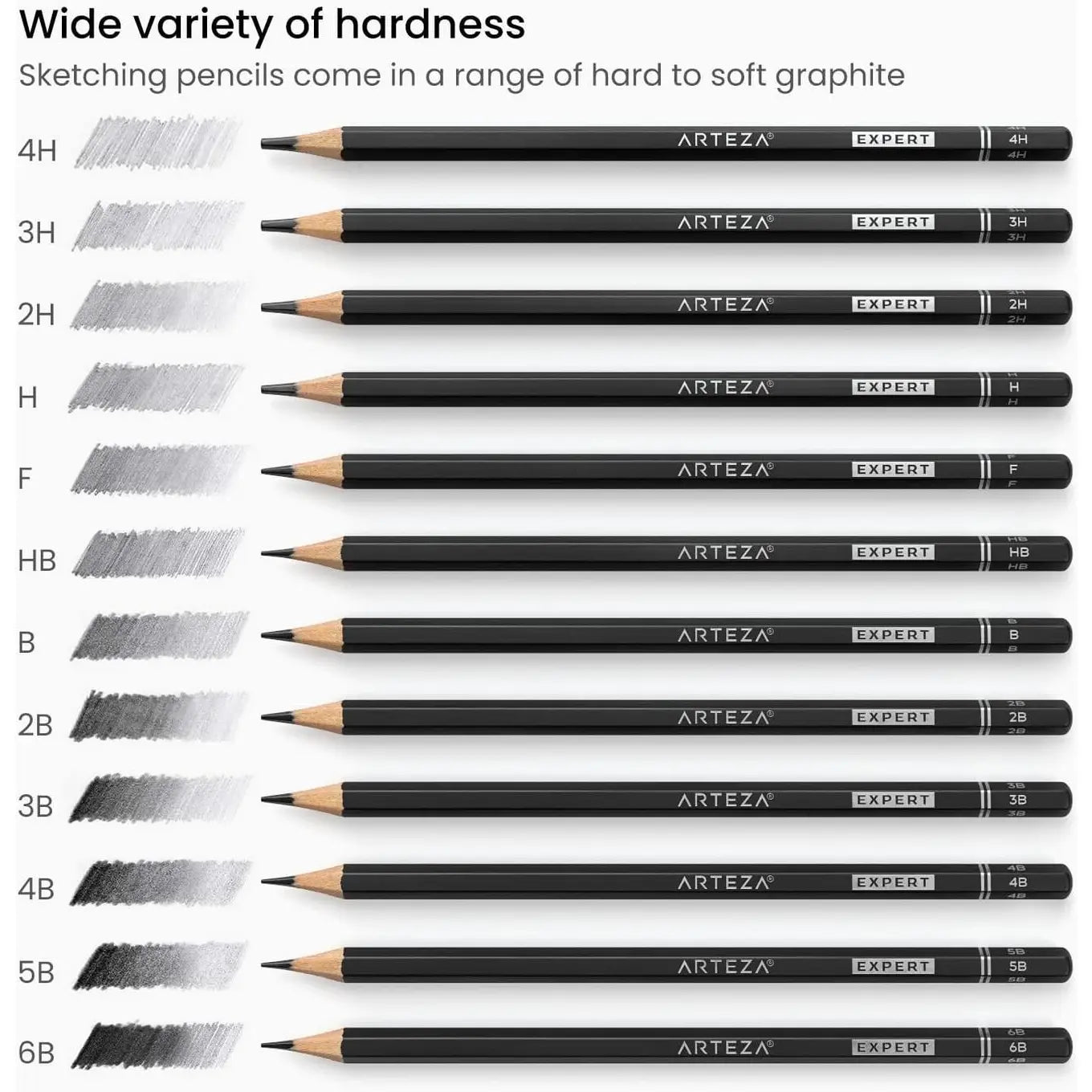 Drawing Pencils 12 pc - Arteza