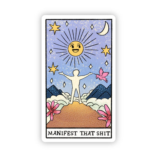 Manifest That Shit Tarot Card Die Cut Sticker